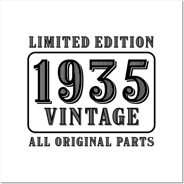 All original parts vintage 1935 limited edition birthday Wall Art by colorsplash